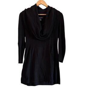 INC International Concepts Cowl Neck Sweater Black Size L